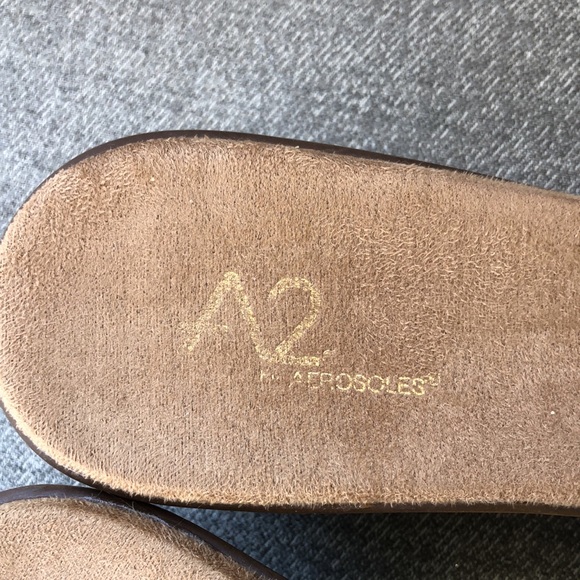 Worn once! - A2 AEROSOLES ‘Say Yes’ Woven Wedge Slide Sandals - Picture 5 of 14